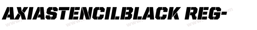 AxiaStencilBlack Reg字体转换
